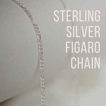 STERLING SILVER FIGARO CHAIN