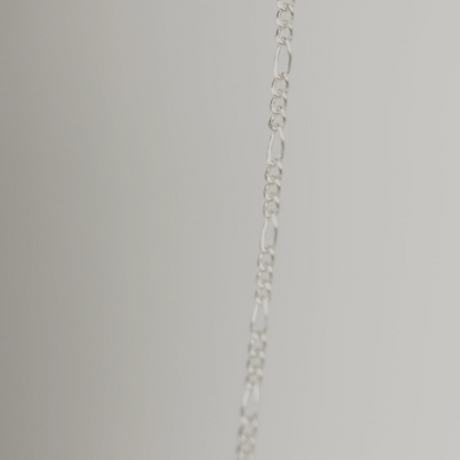 STERLING SILVER FIGARO CHAIN