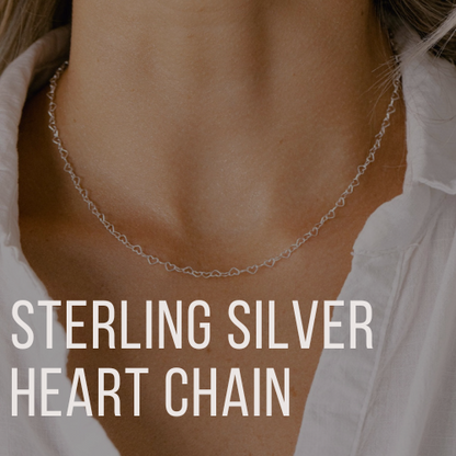 STERLING SILVER HEART CHAIN