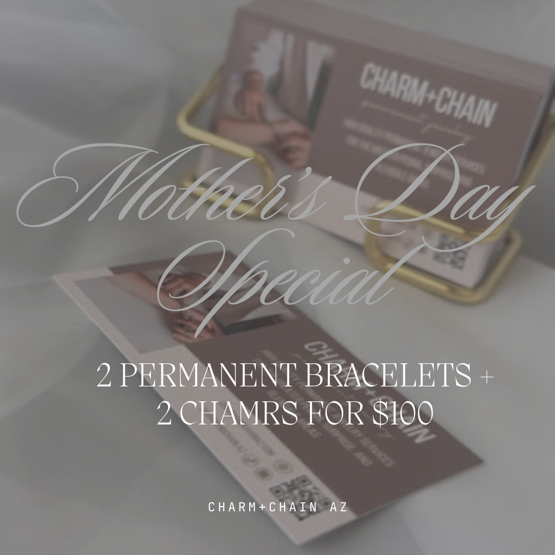 Mother's Day Gift Card- Two Permanent Bracelets