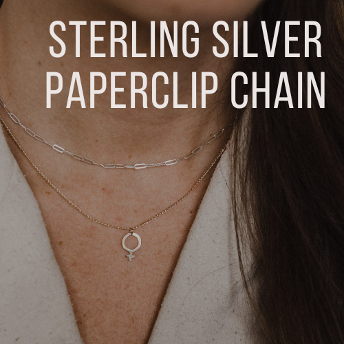 STERLING SILVER PAPERCLIP CHAIN